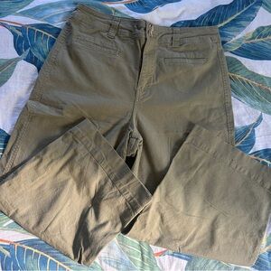 A New Day Green Women's High-Rise Cropped Wide Leg Pants- Size 14